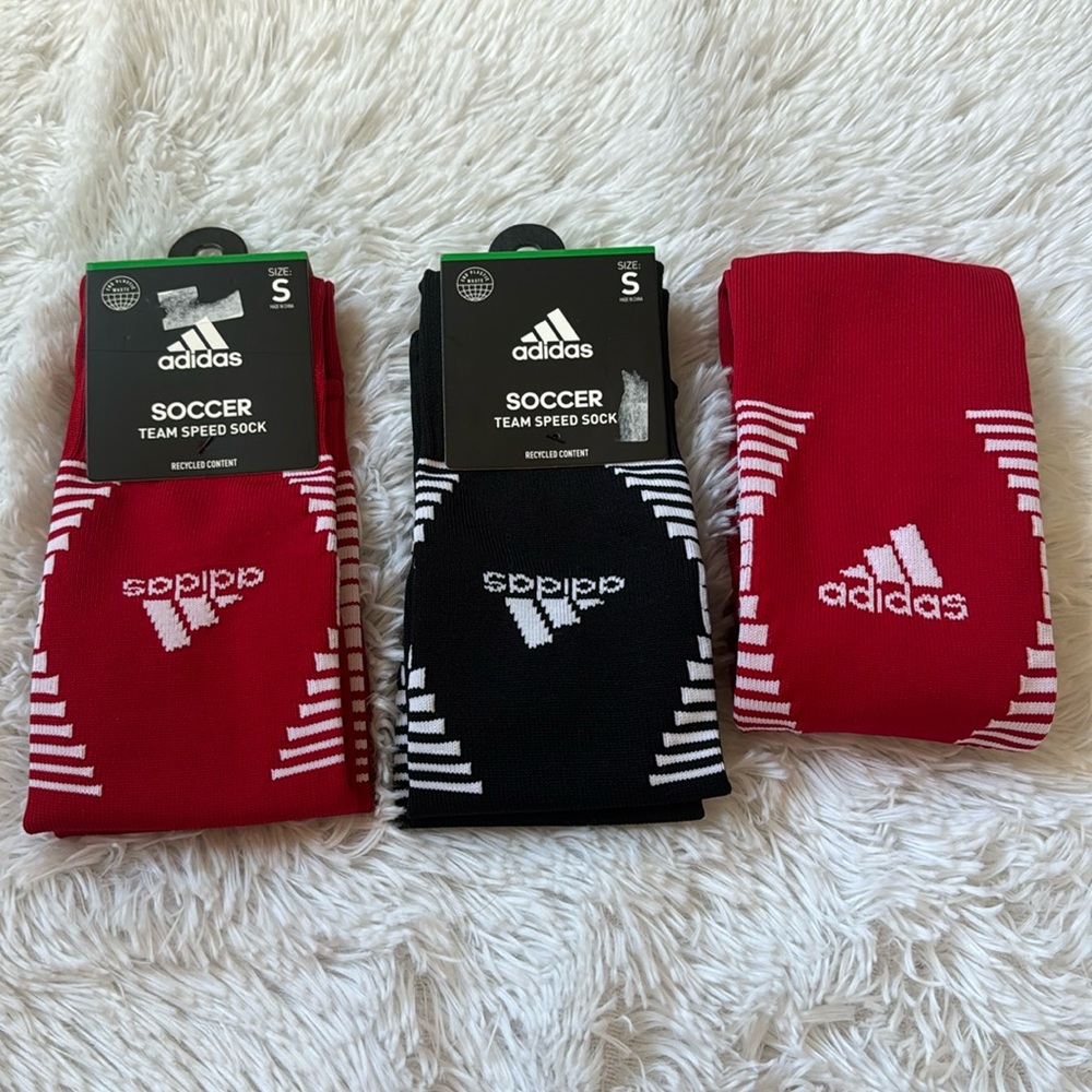 (3) Adidas Soccer Team Speed Socks